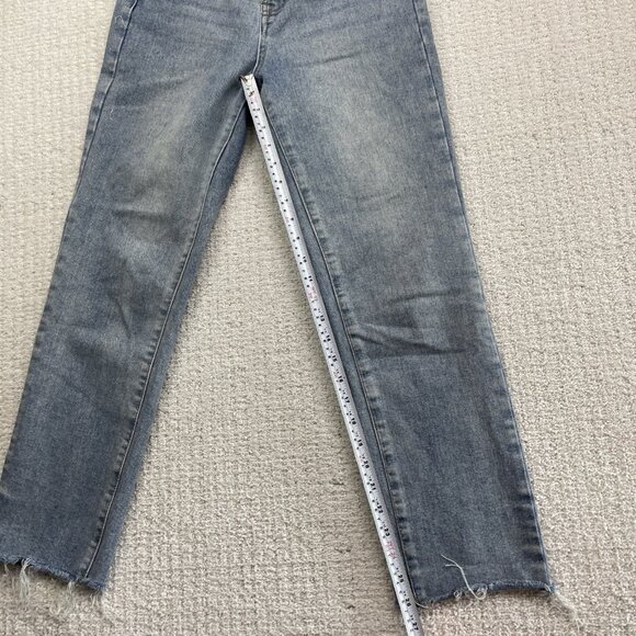 Lucky Brand High Rise Straight Ankle Distressed Jeans 2 / 26 Four-leaf clover* - Picture 11 of 15